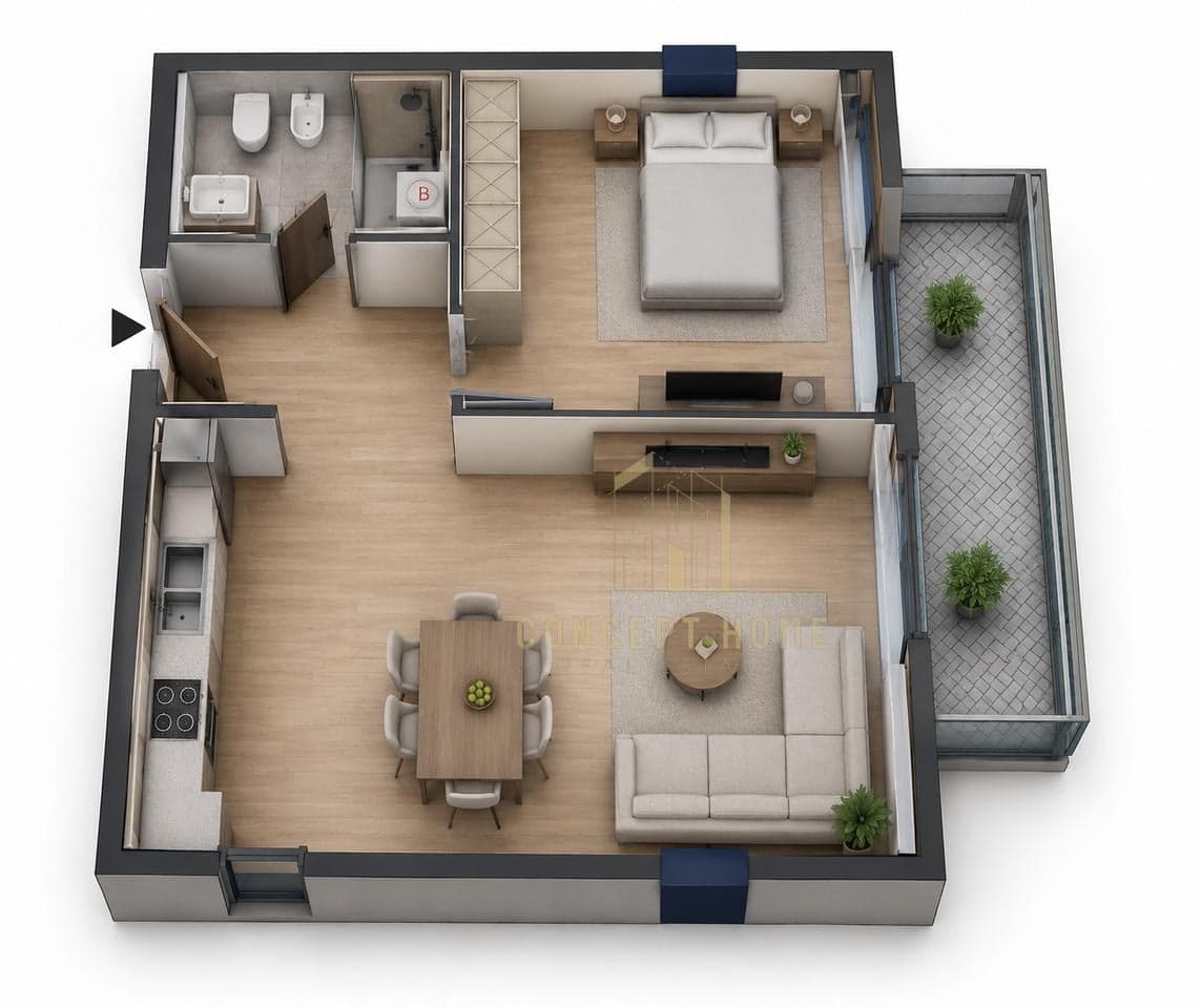 📌 Shitet apartament 1+1 ne Kamez — Foto 1