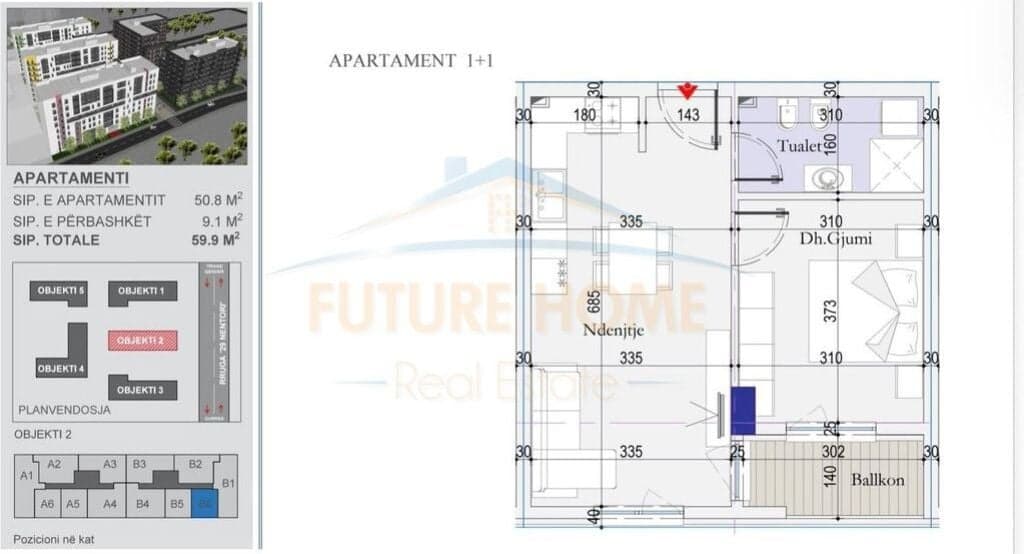 Disponojmë Apartament për shitje 1+1, Tirana Entry 2, Tiranë. — Miniaturë 5